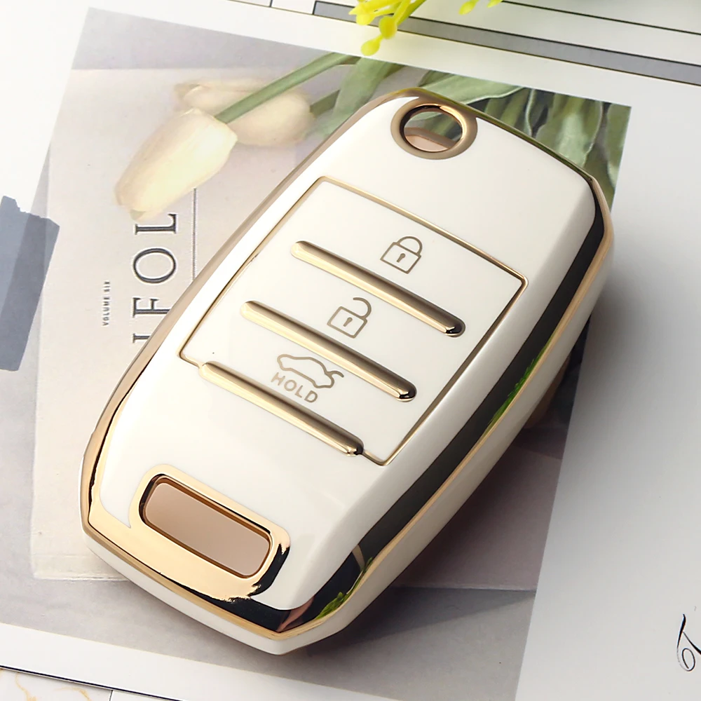 

KEYYOU 3/4 кнопки для Hyundai для KIA RIO 3 K2 K3 K4 K5 Sportege Picanto Optima Soul Ceed Sorento Forte Флип-чехол из ТПУ