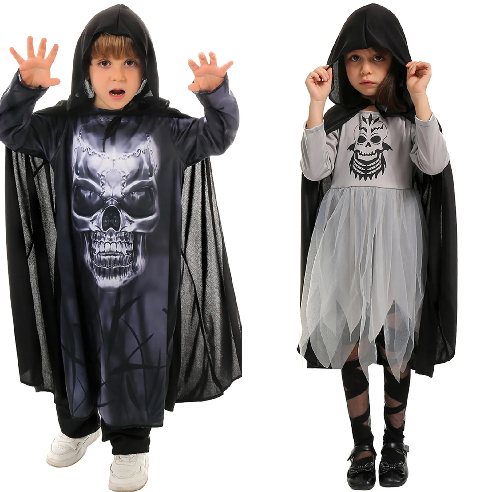 Хэллоуин чёрный дьявол детская черная накидка карнавальное платье для мальчиков