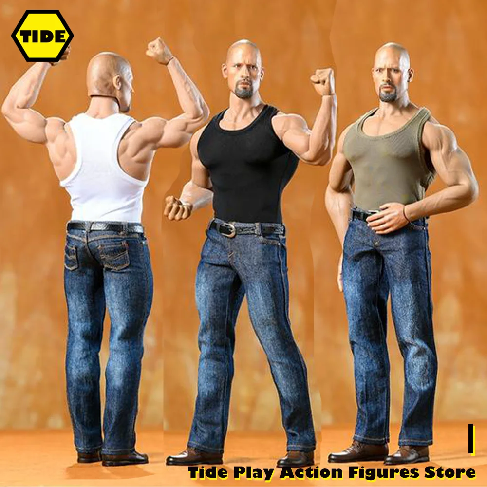 

Toy Center CEN-M16 1/6 Male Soldier Strong Man Sports Vest Jeans Belt Leather Shoes set for 12" TBL PH M35 Action Figure Body