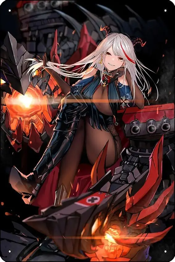 Сексуальная грудь Aegir Tits Panty Ass Thighs Butt (Azur Lane AL Lewd Hentai Anime Girl 10) Плакат 8 x 12 дюймов