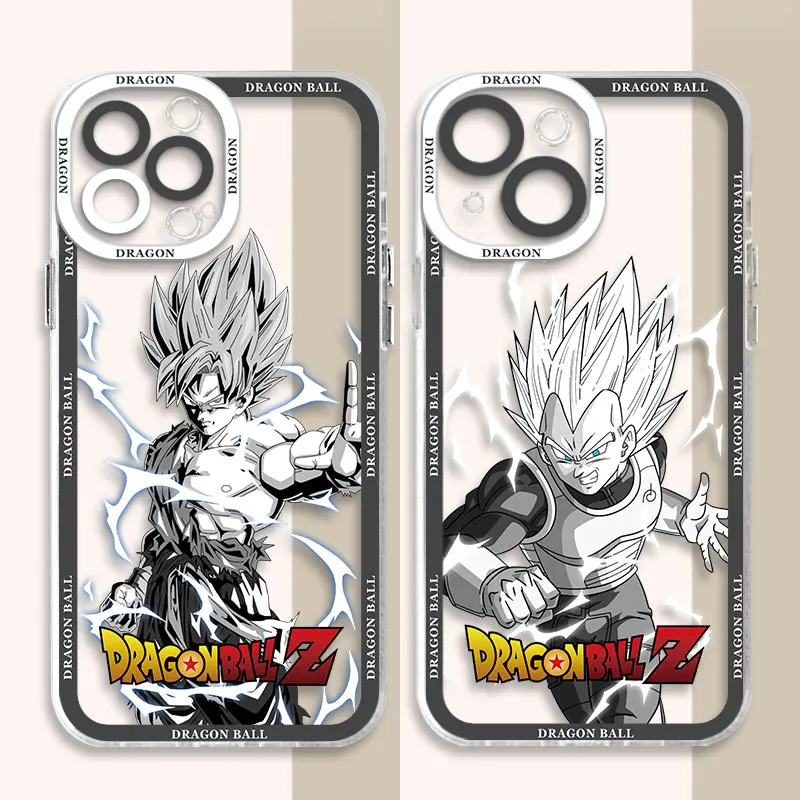 

Прозрачный мягкий чехол для iPhone 11 Pro SE XR 14 Plus X 13 Pro Max 12 Mini XS 12Pro Max 13, мультяшный чехол D-Dragon Balls Coque