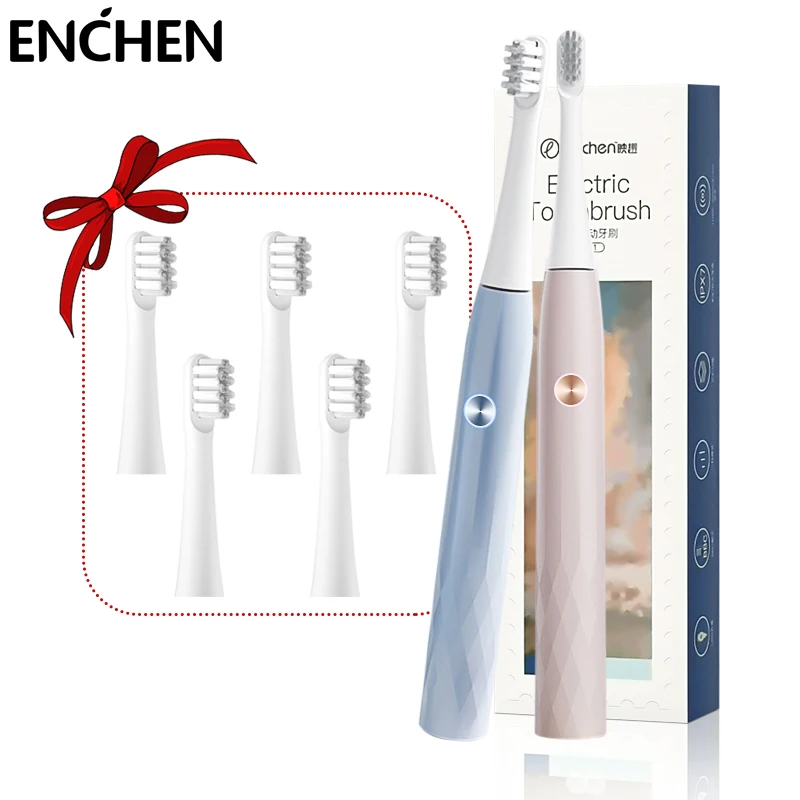 ENCHEN T501 Electric Sonic Toothbrush Adult Couple Set Whole Body Washing IPX7 Waterproof with Toothbrush Head Replacement