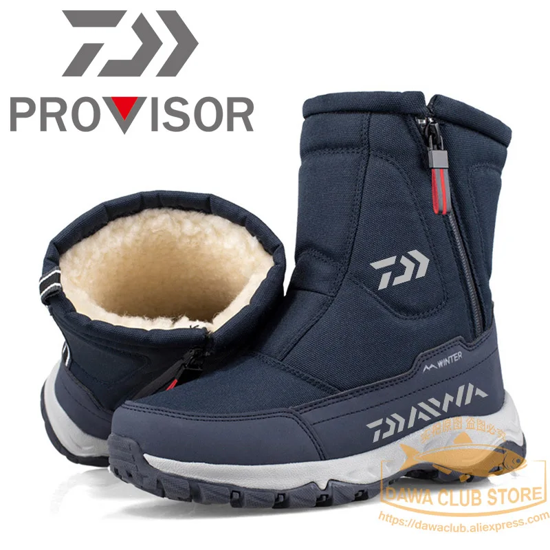 

2022 DAIWA Fishing Shoes Plus Velvet Warm Shoes Outdoor Non-slip Waterproof Boots DAWA Fishing BootsWinter High Top Snow Boots