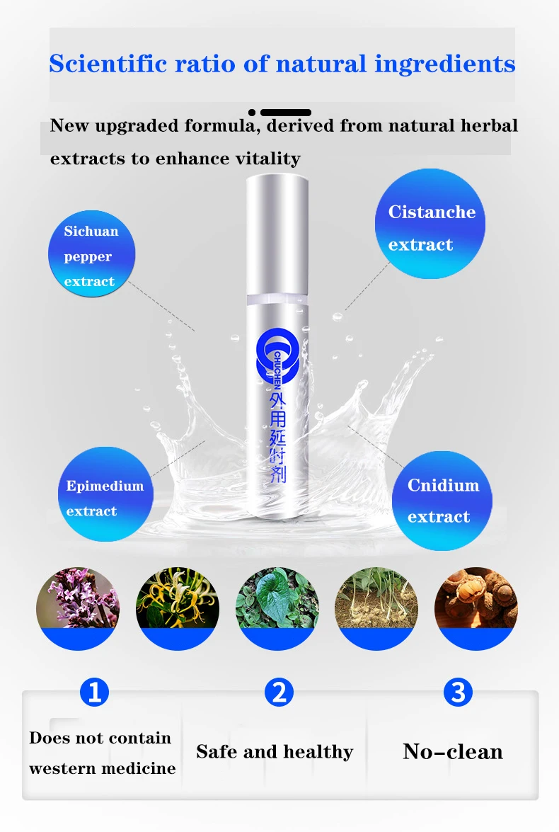 Спрей для задержки мужского пениса против преждевременной эякуляции Мужская