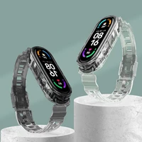 bracelet for mi band 7 6 5 4 3 strap transparent glacier discovery edition silicone for xiaomi 6 5 4 watch wristband sports belt