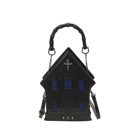 Средневековая сумка на плечо с замком, модная персонализированная женская трехмерная сумка в форме дома в стиле ретро в стиле ретро