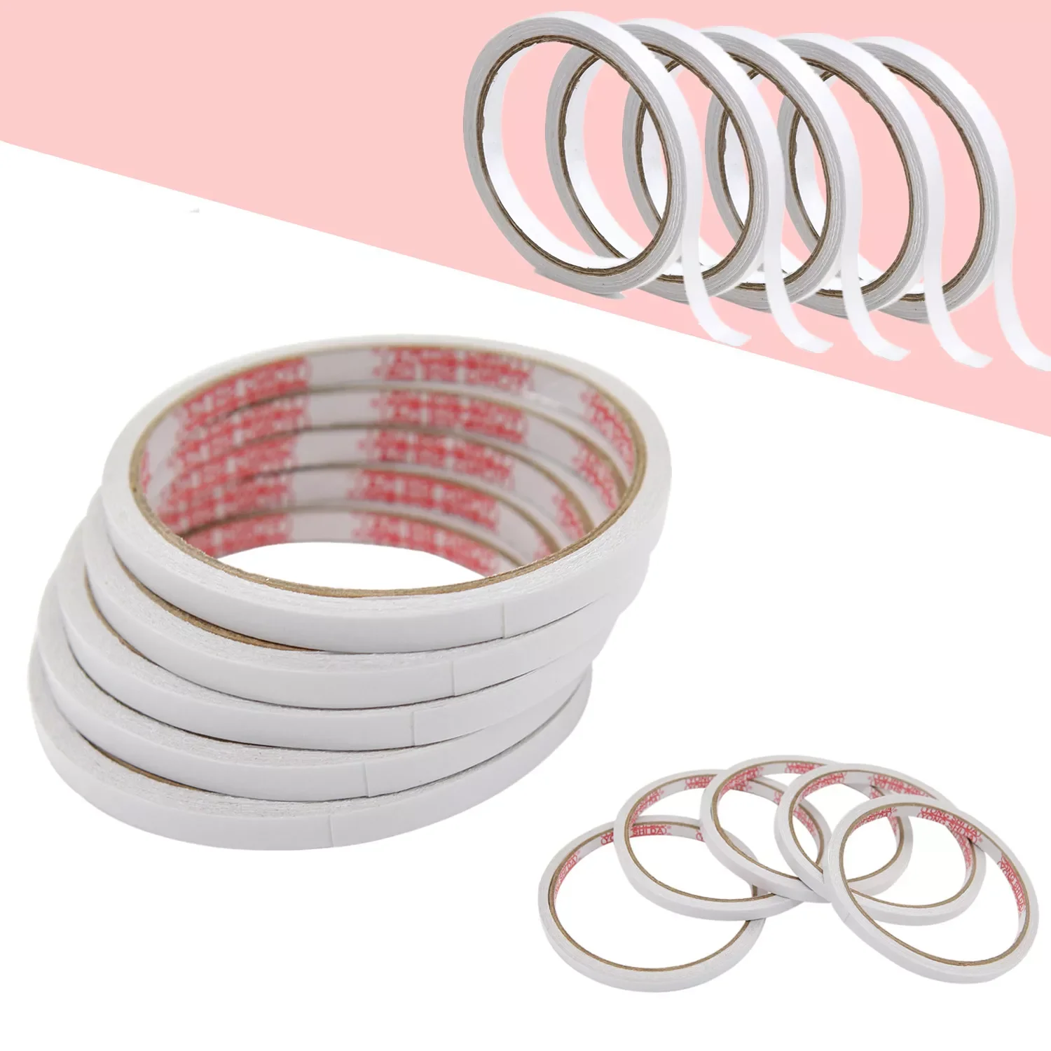 

Rolls Double Sided Tape 8M Ultra Thin Self Adhesive Tapes Students Stationary Office Supplies DIY Crafts Accessories