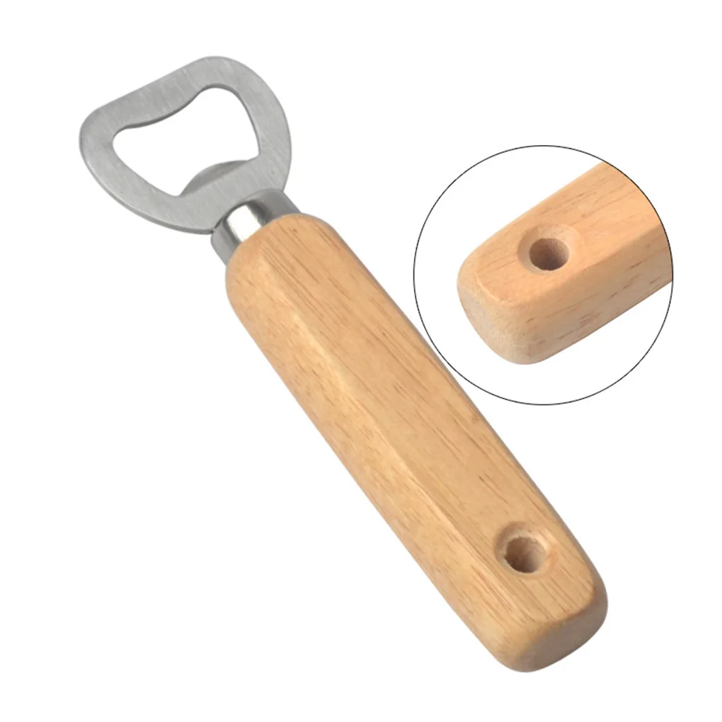 

Bottle Opener Wooden Handle Beer Opener Wine Openers Cap Opener Wine Bottle Opening Tool Kitchen Tools Wine Accessrioes
