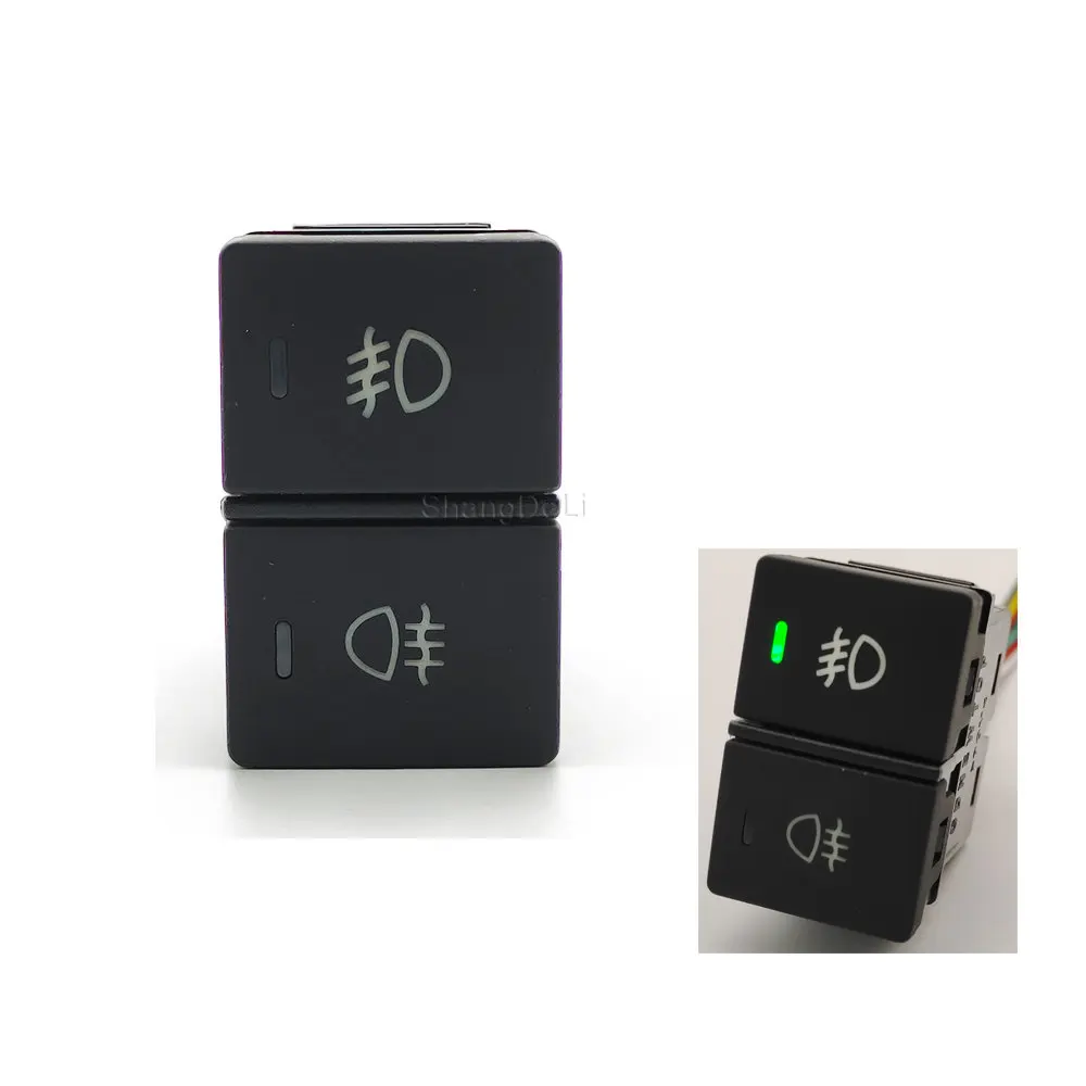 

Двойной переключатель освещения автомобиля, передняя противотуманная фара, задняя противотуманная фара, переключатель, Модифицированная ...