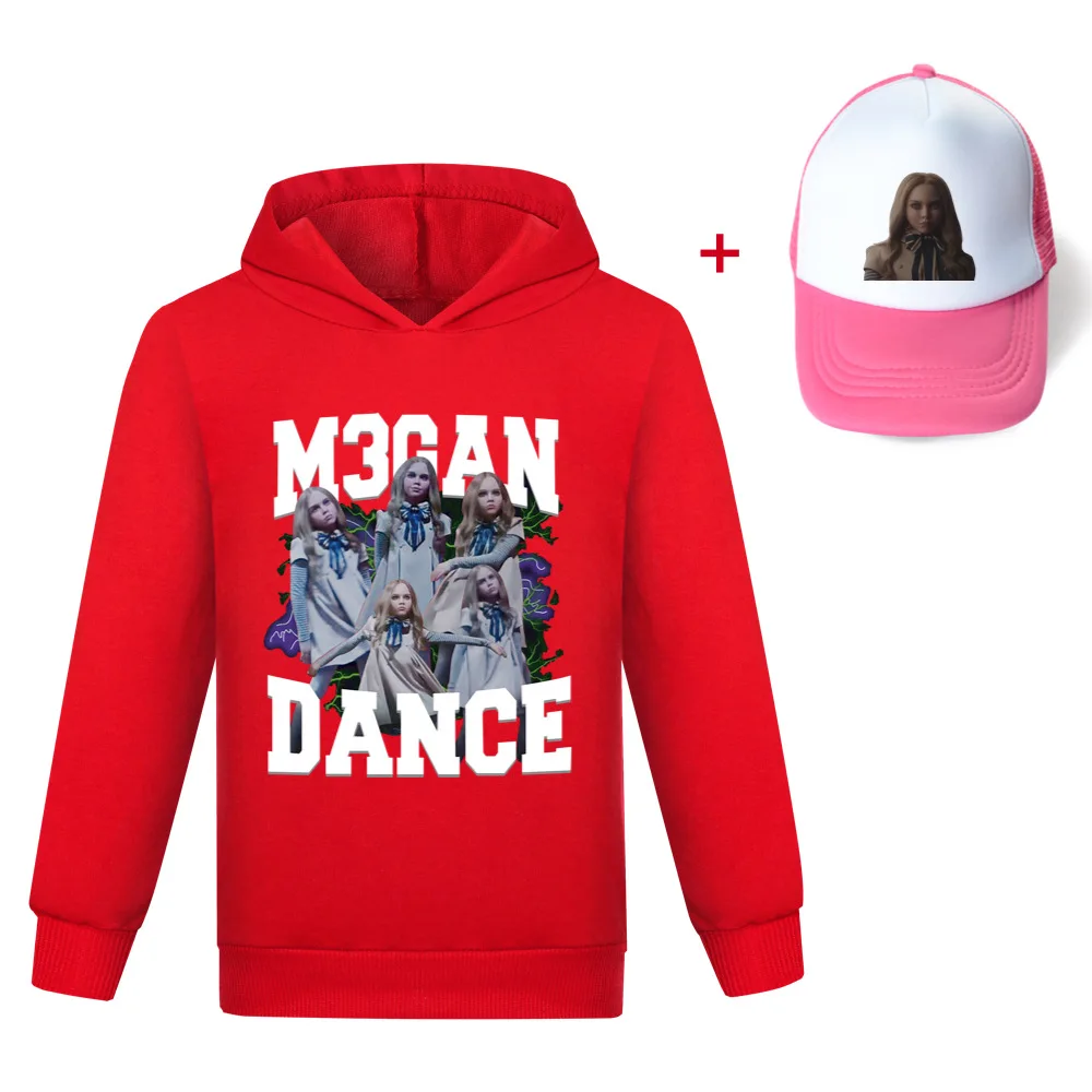 Толстовка M3GAN детская с капюшоном свитшот длинным рукавом принтом Меган для