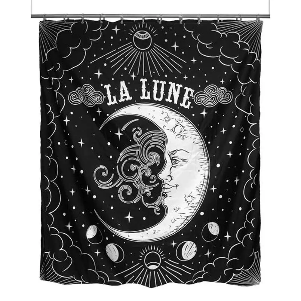 

Rat Baby Shower Curtain Black White Polyester Fabric Bathroom Decorative Hook