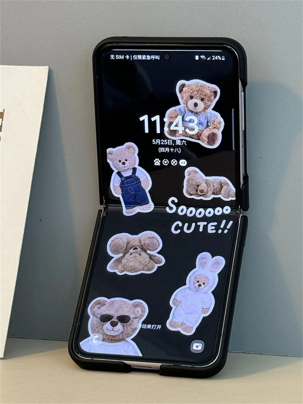 Корейский симпатичный защитный чехол с петлями на запястье для Samsung Galaxy Z Flip 6 Flip5