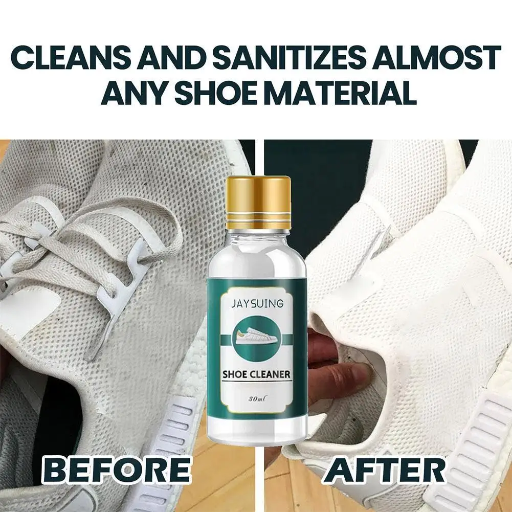 

30ml Small White Shoe Cleaning Agent Convenient Sneakers Decontamination Versatility Resistant Agent Lasting Canvas Cleanin A6d4