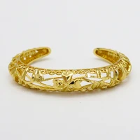 dubai sweet clover personalized bracelet jewelry gold ethiopian bracelet shiny suitable for african arab women wedding gift