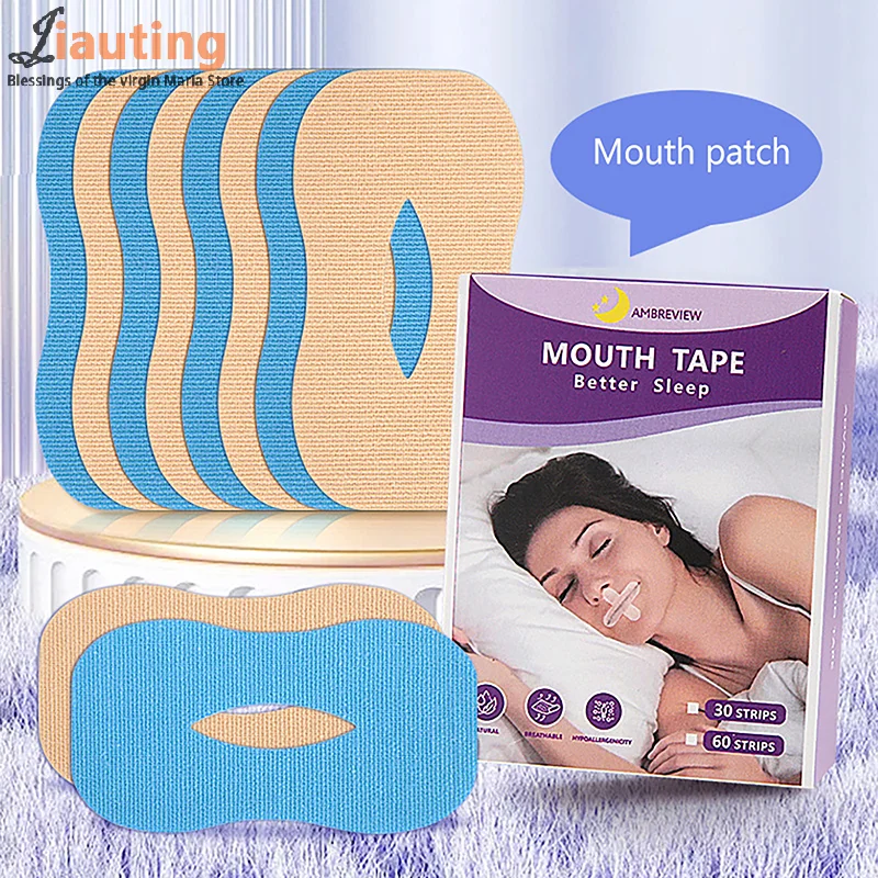 

10/30Pcs O-shaped Correction Lip Nose Breathing Improve Patch For Kid Adult Night Sleep Mouth Orthosis Tape Anti-Snoring Sticker