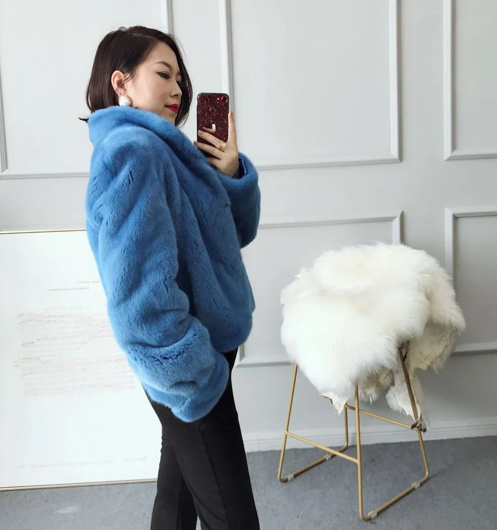 

outerwear 2023 women's coats new mink jacket outwear loose short fur female