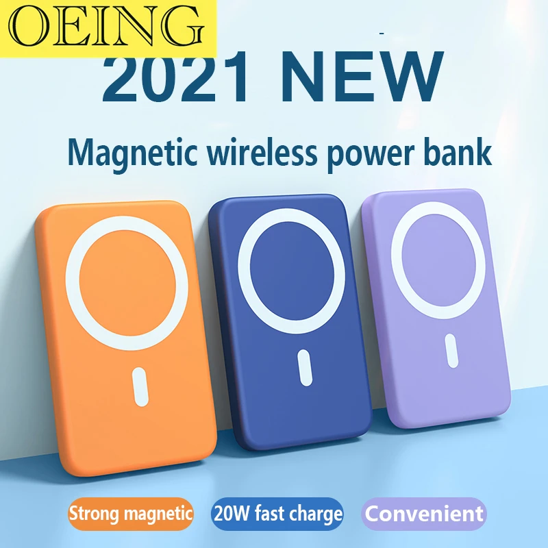 10000mAh Macsafe Power Bank Fast Charging Wireless Magnetic Portable Charger External Battery Pack for iPhone 14/13/12 Pro Max