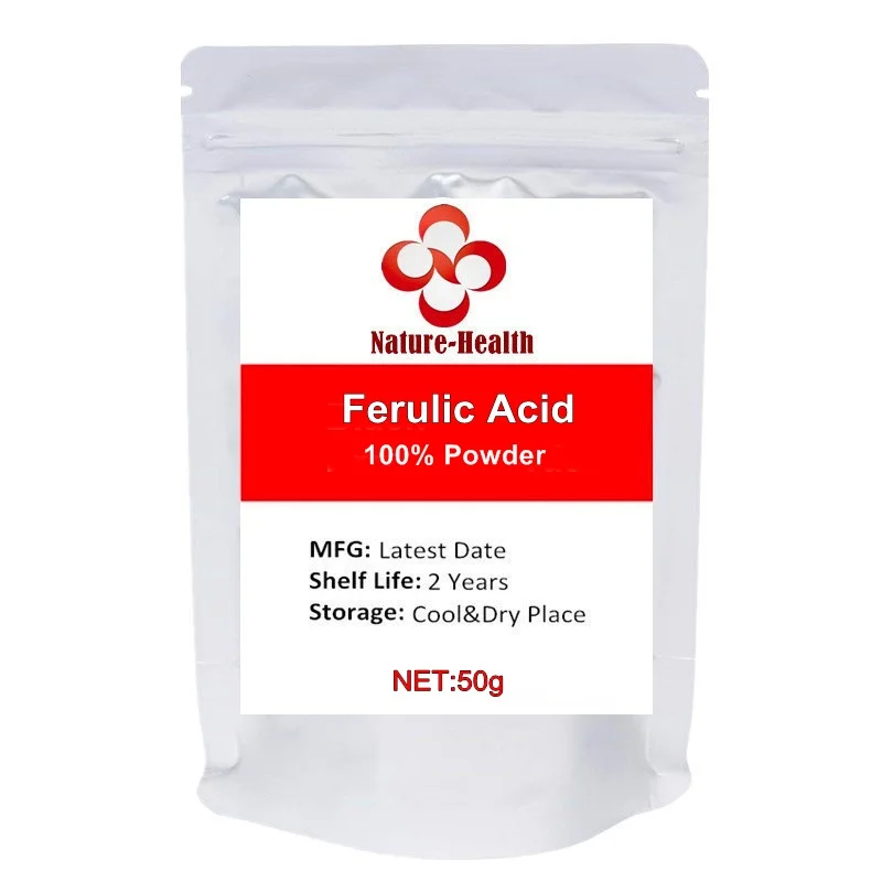 

50-1000g Natural Cosmetic Raw Materials Ferulic Acid Powder for Anti Aging