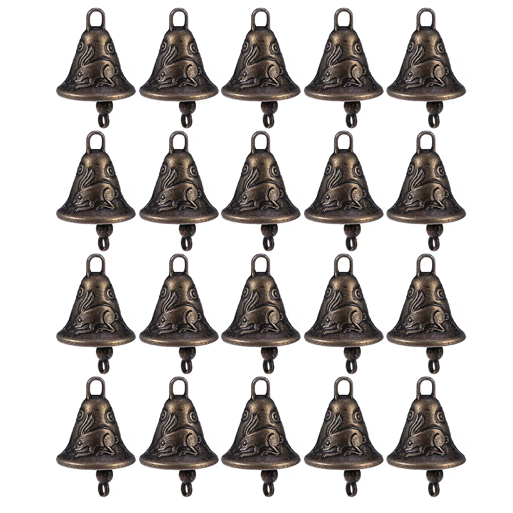 

20 Pcs Rustic Coat Rack Bronze Bell Wind Chime Bells Doorbell Figurines Zinc Alloy Statues Dinner Party