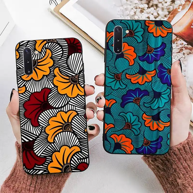 

African Style Fabric Print Phone Case For Samsung Note 8 9 10 20 pro plus lite M 10 11 20 30 21 31 51 A 21 22 42 02 03