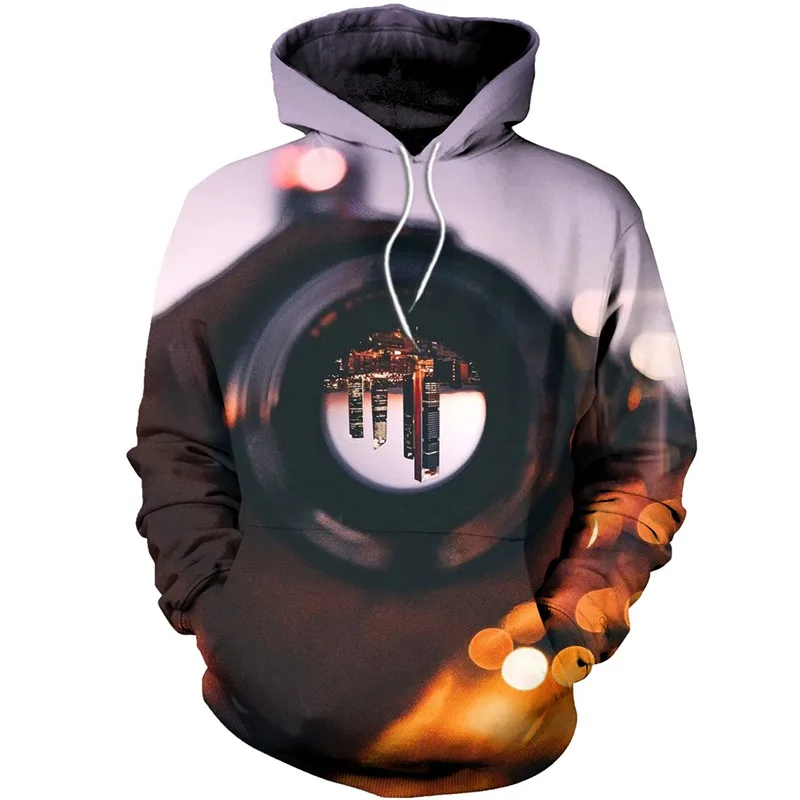 

Fashion 3D Printed Camera Pattern Pullover Casual European and American Style Zip Hoodie New Street Harajuku Sweatshirt