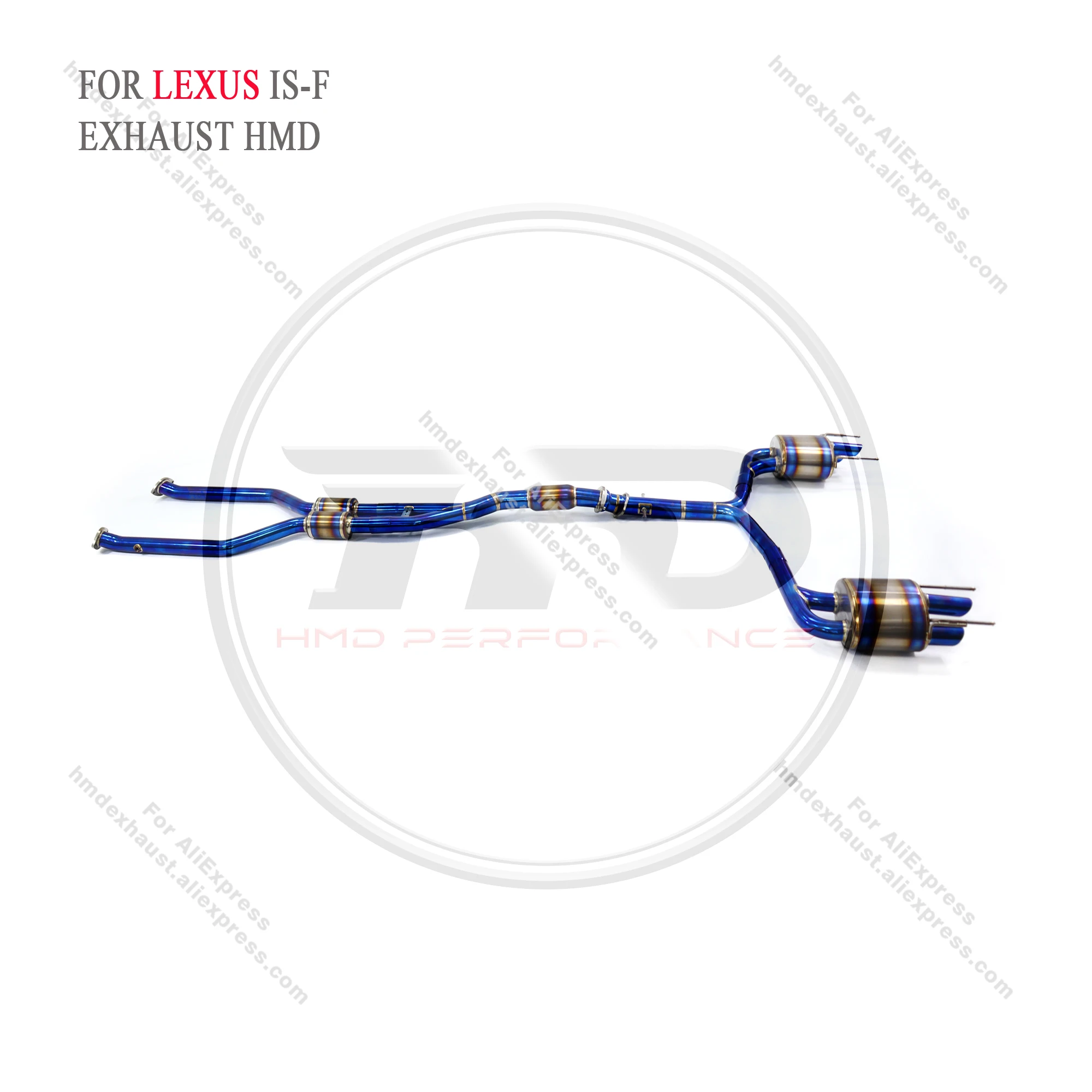 HMD Titanium Alloy Exhaust System Performance Catback for Lexus IS-F Auto Modification Electronic Valve Muffler