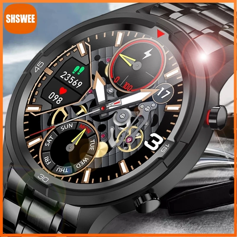 

For Xiaomi Huawei Smart Watch Men Sports Fitness Tracker With Local Music Connect TWS Headset Men Smartwatch For Android ios