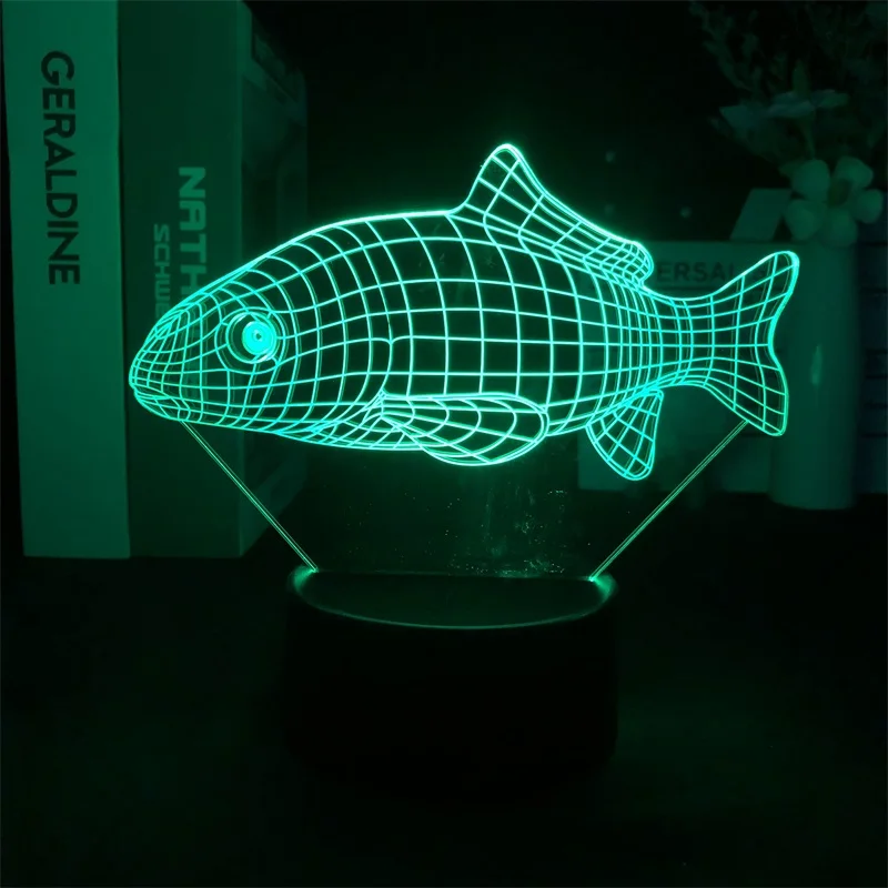 

Fish Night Lamp Alarm Clock Base Light Animal Color with Remote Delivery Dropship Table Bedroom Hot Selling Present Teenagers