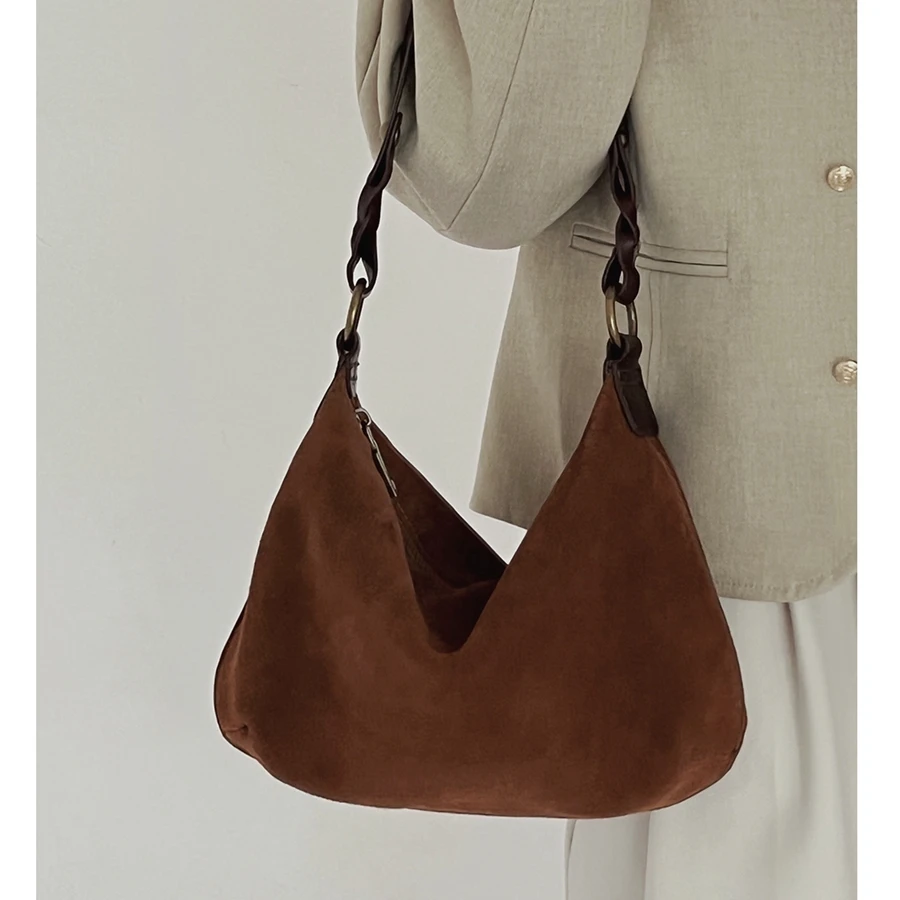 

GENGWO Brown Fashion Simple Casual Genuine Leather Women Bag\Handbag Real Cowhide Leather Tote Shoulder Crossbody Bag