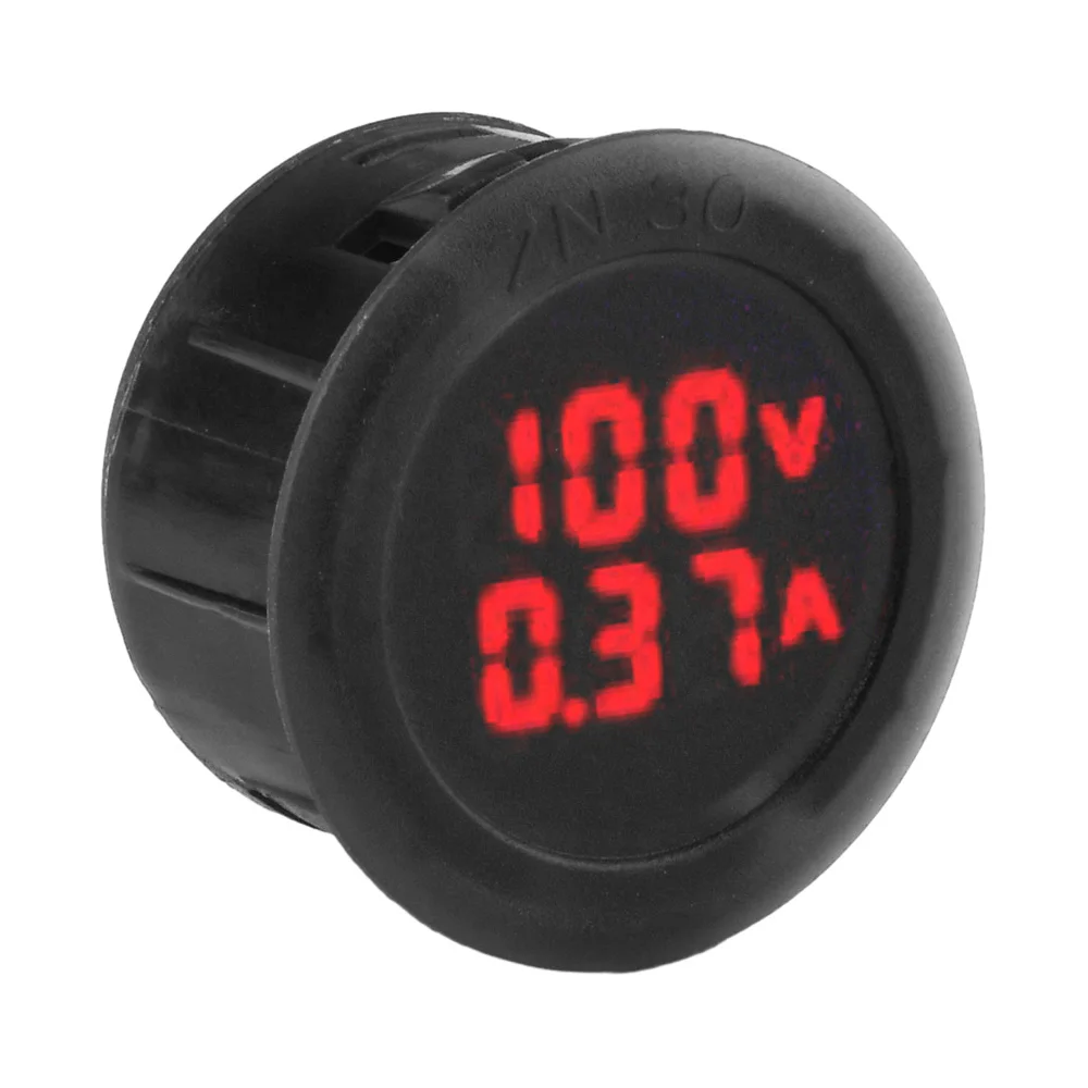 

DC5-100V Digital Voltmeter LED Digital Display Circular Voltmeter Car Voltage Current Meter Volt Detector Tester Monitor Panel