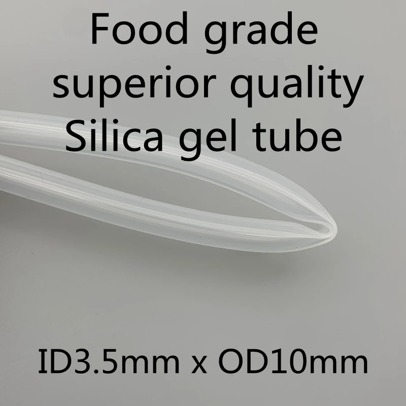 

1M Silicone Tube ID 3.5mm x OD 10mm Food Grade Flexible Drink Plomberie Pipes Temperature Resistance Nontoxic Transparent Tubing