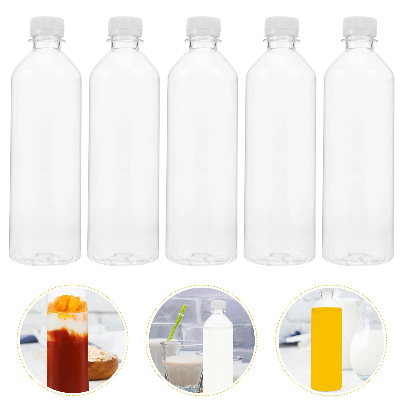10 Pcs Terrarium Kids Clear Plastic Soda Bottles Glass Containers Lids Water Jars Beverage Milk Carton Drink