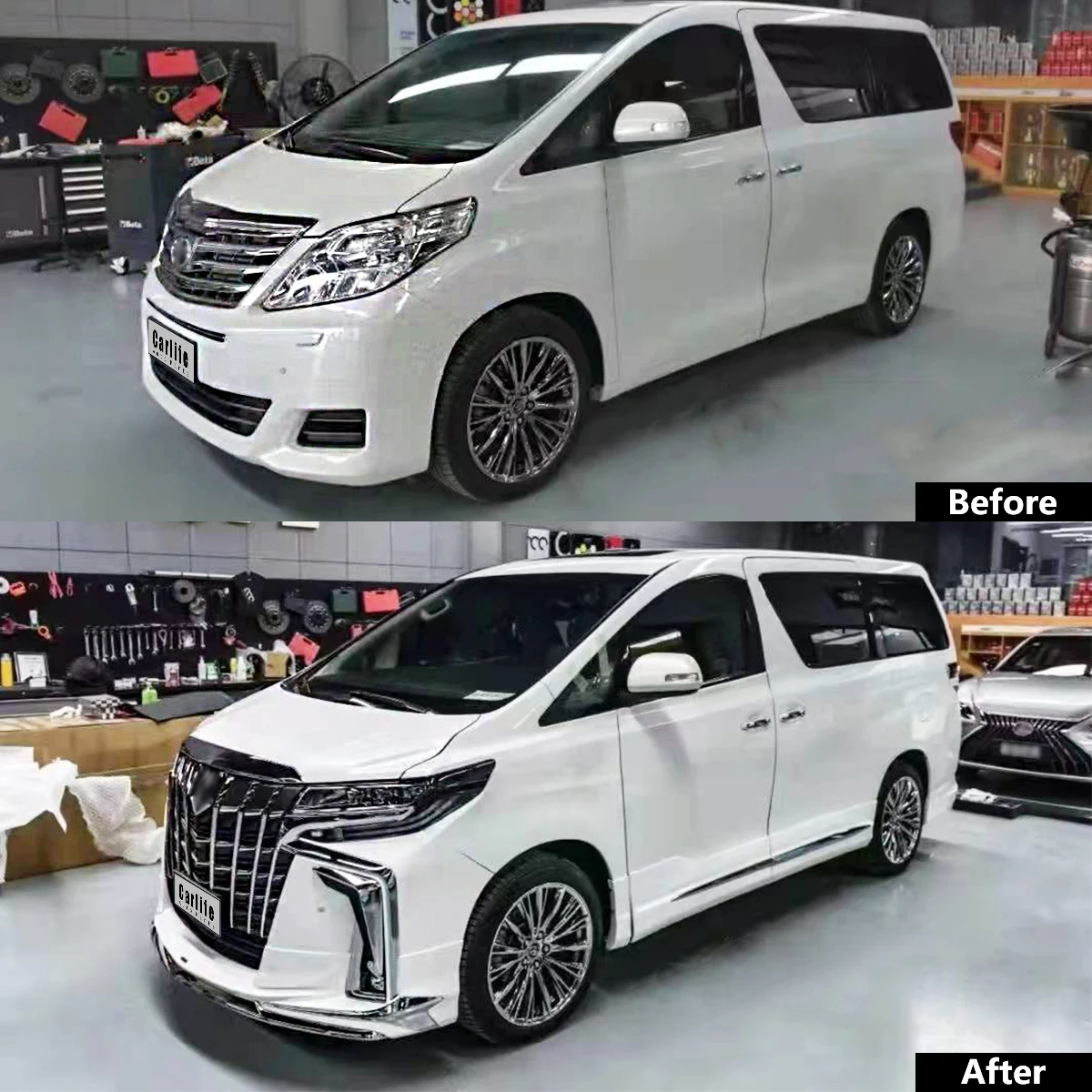 Высококачественные бамперы из полипропилена для toyota alphard 2008 2009 2010 2011 2012 2013 2014 2020