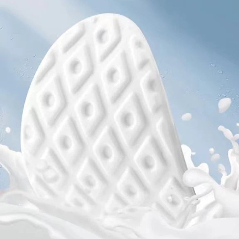 1 pair Latex Super Soft Shock Absorption Insoles Women Men Outdoor Sports Running Comfortable Breathable Sweat-absorbing Insole