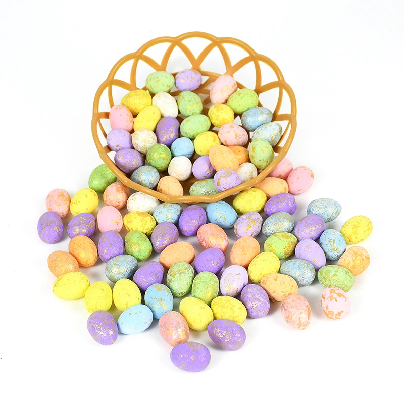 

50Pcs Mini Foam Eggs Easter Decoration for Home DIY Wreath Garland Accessories Simulation Bird Pigeon Eggs Easter Party Favors