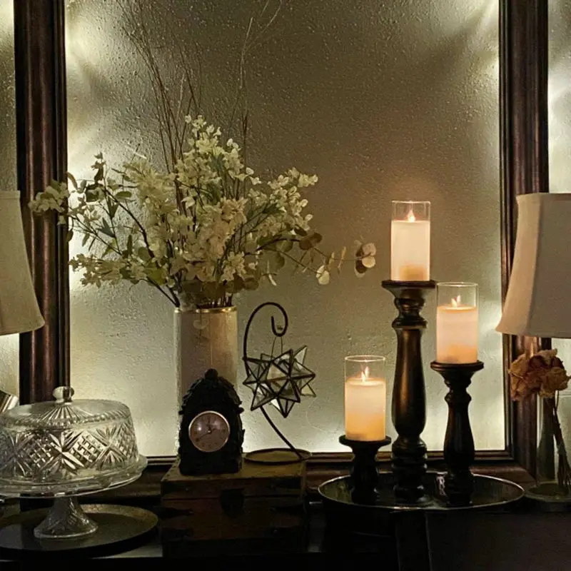 USB перезаряжаемый светодиодный беспламенный столб свеча мерцающий движущийся