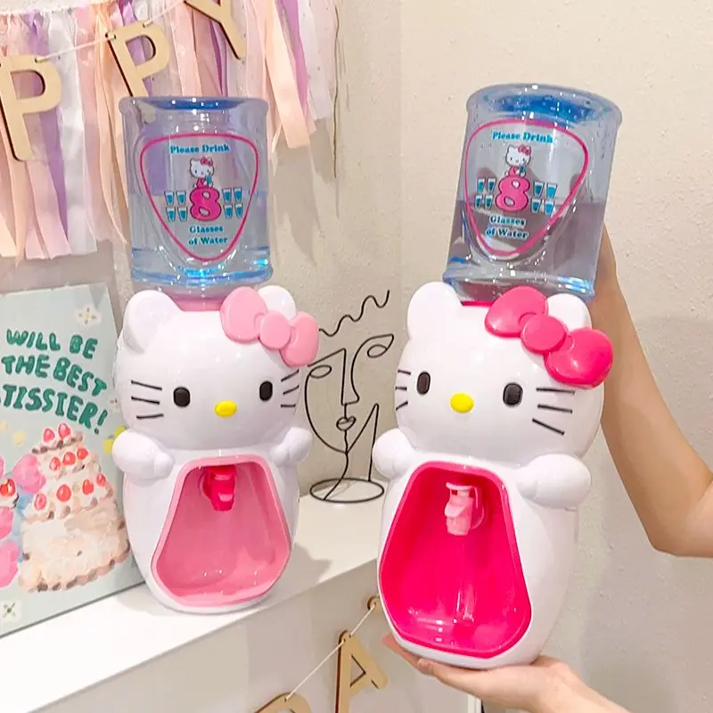 Фото Милый мини-диспенсер для воды Sanrio My Melody, настольный, подарок на день рождения для дома, общежития, офиса, милые аниме-игрушки для праздников №1