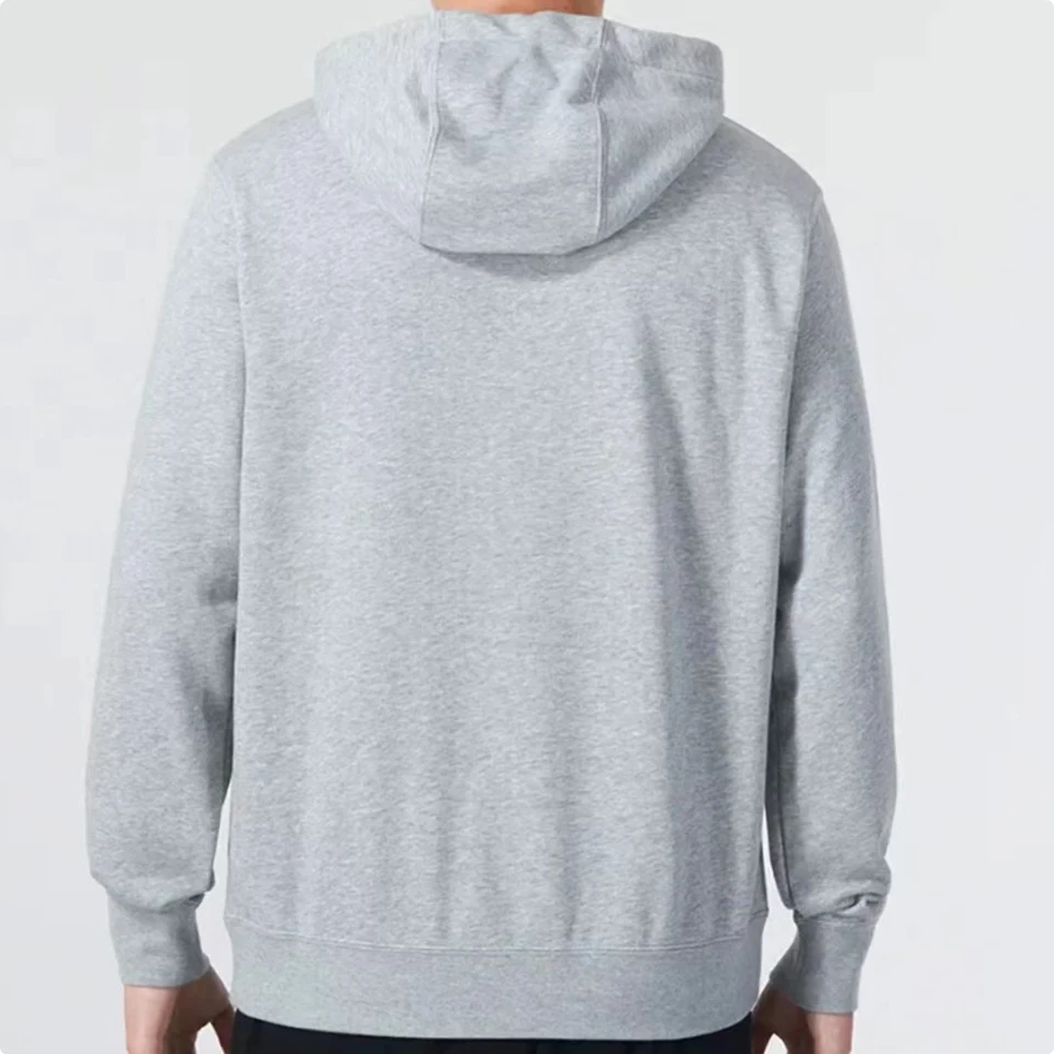 Мужская спортивная повседневная трикотажная толстовка черного и серого цвета