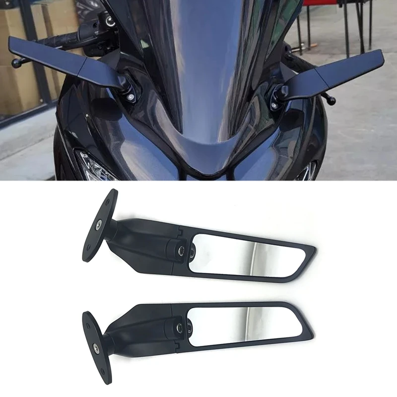 

Для KAWASAKI ZX6R NINJA 650 400 250 YZF-R1 R6 мотоциклетное зеркало модифицированное ветровое крыло регулируемое вращающееся зеркало заднего вида
