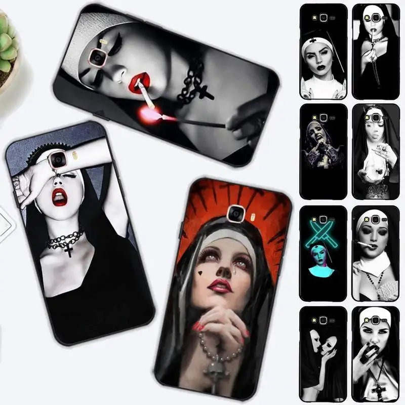 

Sister Style Nun Sexy Girl Phone Case for Samsung J 2 3 4 5 6 7 8 prime plus 2018 2017 2016 core