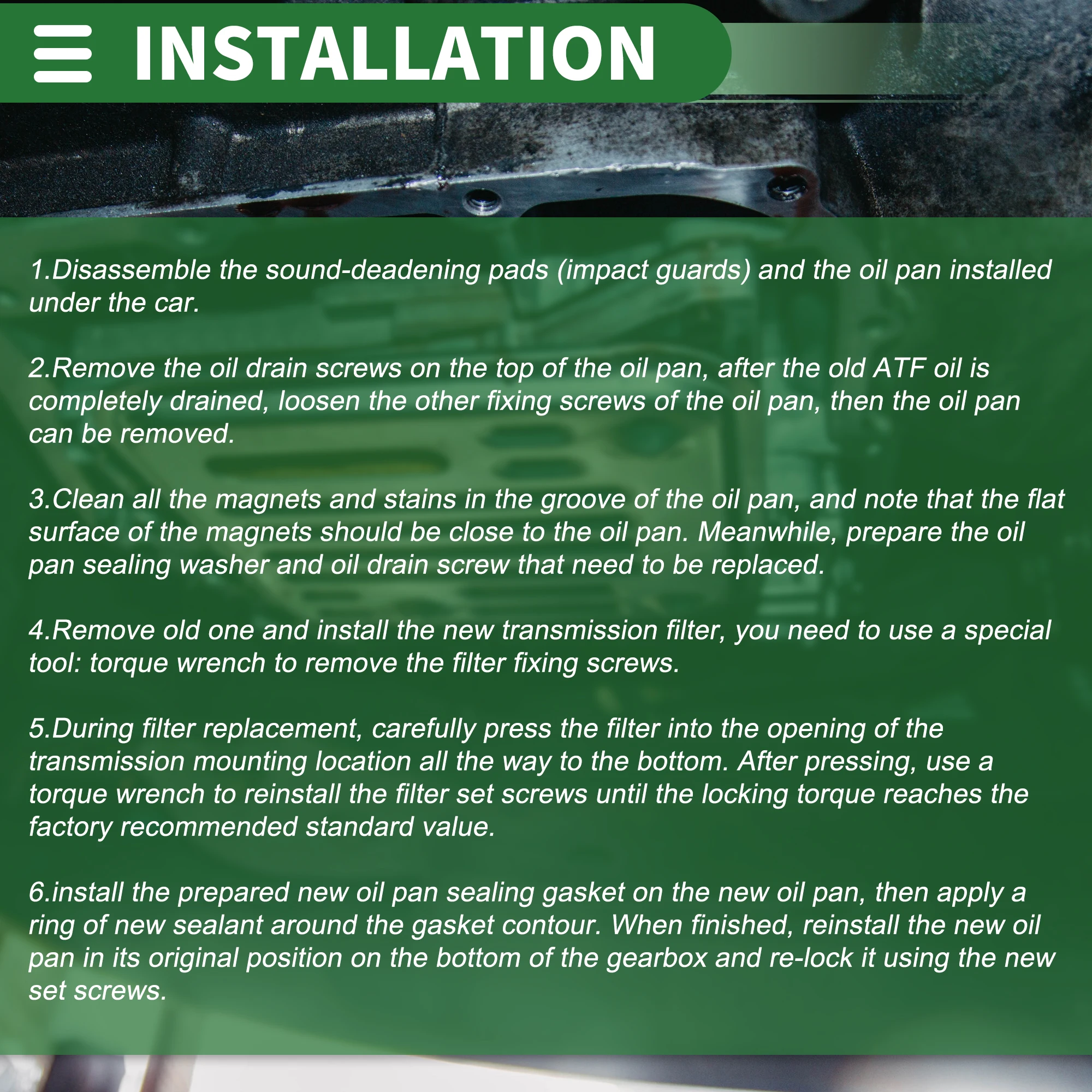 UXCELL ASV71/ASZ10 Фильтр автоматической коробки передач No. 3533073021 для Toyota RAV4 2.5L 2016-2019 VISTA