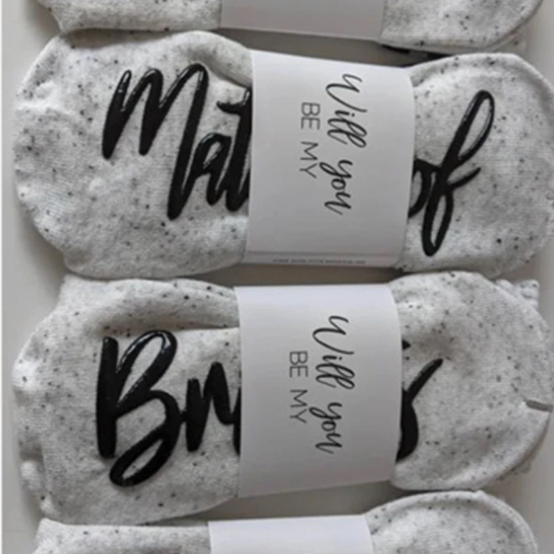 

Women Wedding Bachelorette Party Crew Socks Bride Bridesmaid Letters Hosiery