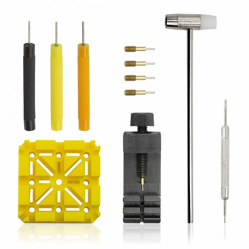 

Watch Repair Tool Set Watch Link Band Slit Strap Bracelet Chain Pin Portable Watch Link Band Chain Pin Remover Adjuster Tools