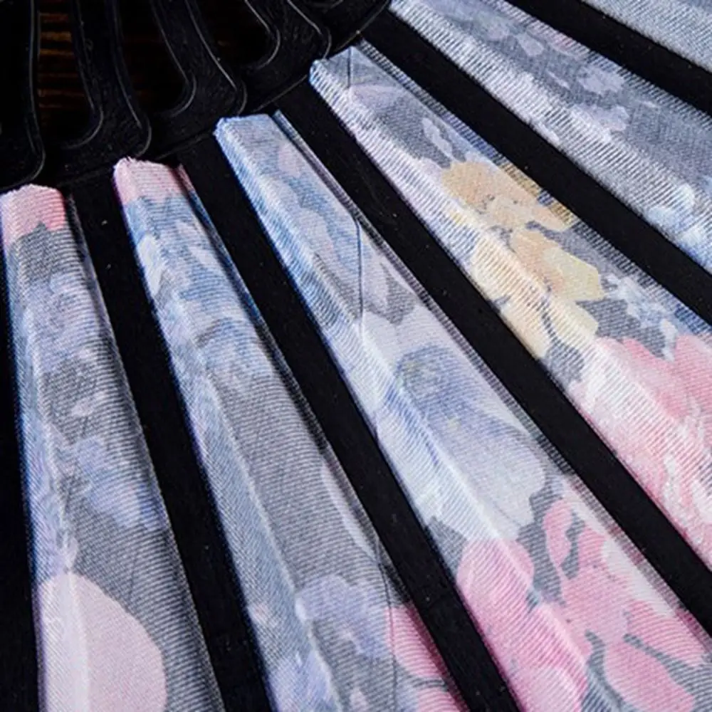 Черный Складной Веер Для Женщин Высококачественный Пластиковый Танцевальный