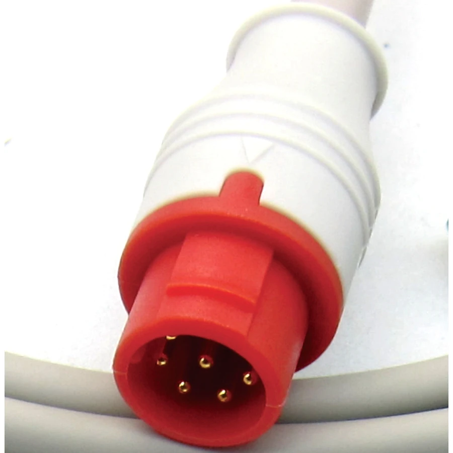 ЭКГ-кабель совместимый с Bionet BM3 AHA/IEC 3 свинцовый 5-проводной защелкивающийся зажим