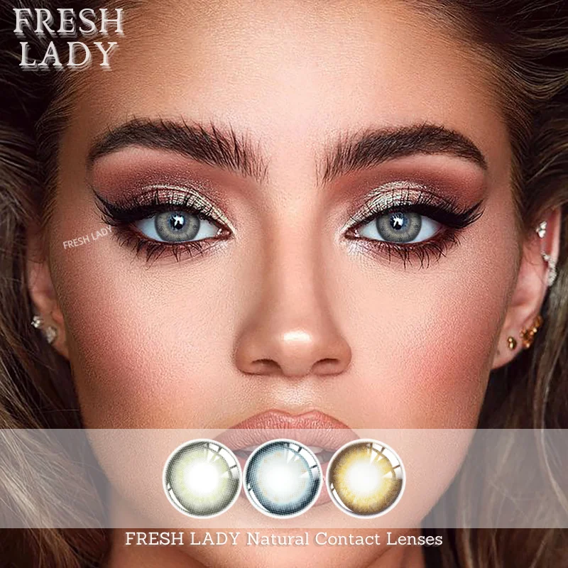 FRESHLADY Official Angeltouch 1Pair(2pcs) Natural Color Contact lenses For Eyes Soft Contact lens Beautiful Pupil Cosmetic lens