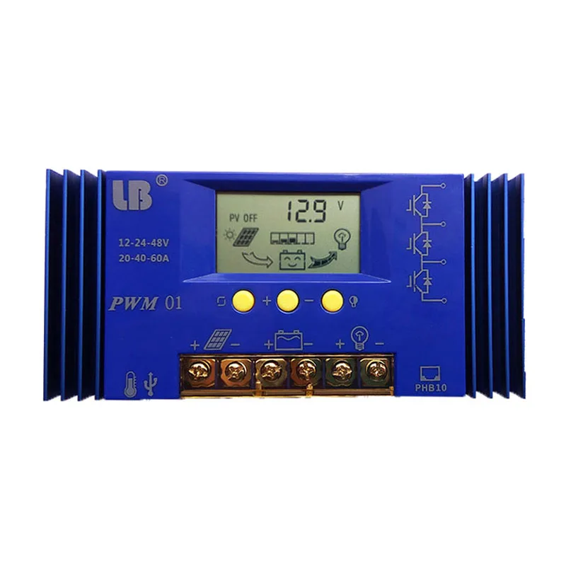 60A Solar Controller 40A Automatic General-purpose 12V24V48 Volt Photovoltaic General-purpose Lithium Battery Lead-acid