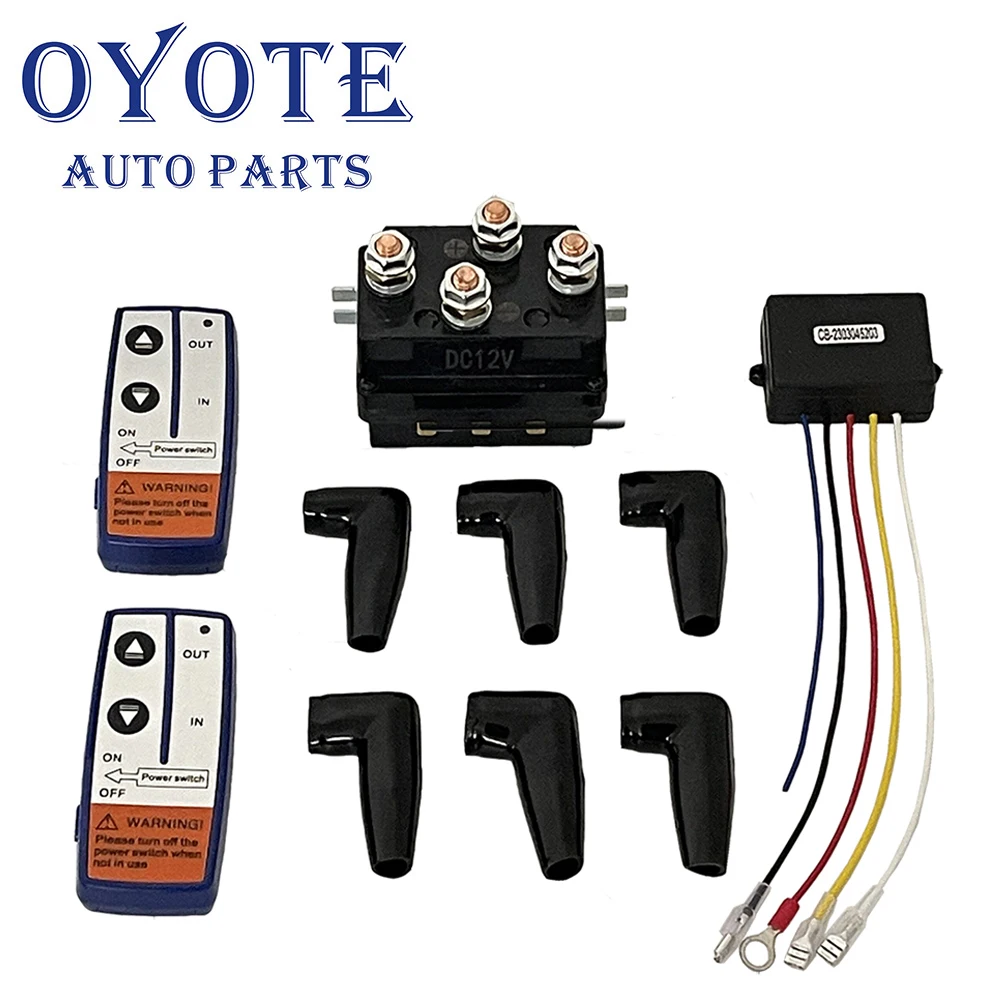 

OYOTE Universal Solenoid Twin Wireless Remote Control Controller Recovery 4x4 12V 500Amp HD Contactor Winch Control