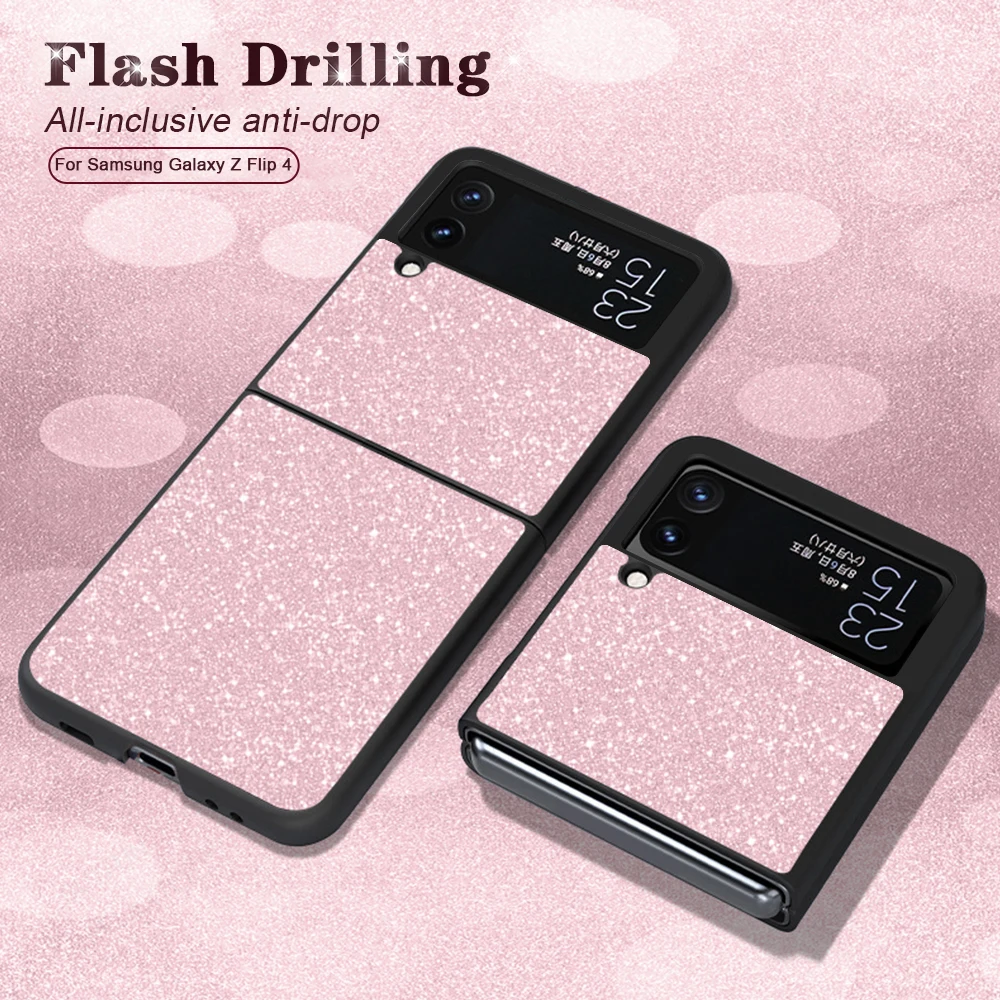 

Sumsung ZFlip4 Case Luxury Bling Sparkle Glitter Hard PC Protect Shell Cover For Samsung Galaxy Z Flip4 Flip 4 5G Coque Fundas