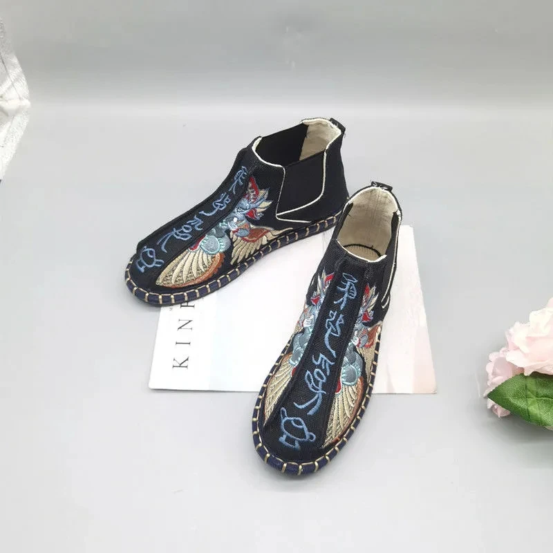 Мужские повседневные лоферы с вышивкой в китайском стиле 2023 Модные Винтажные